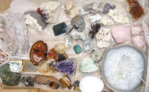 A collection of minerals and crystals