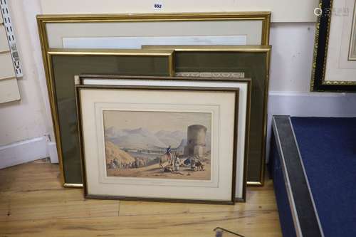 J. Atkinson, two coloured lithographs, The Encampment at Dad...