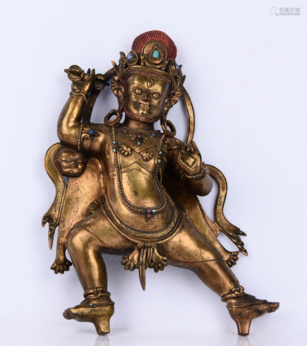 GILT BRONZE VAJRA BODHISATTVA