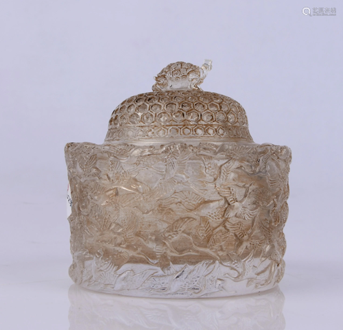 CHINESE PRKING GLASS JAR