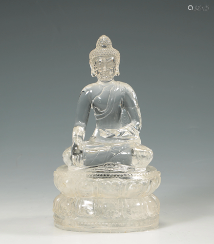 CRYSTAL SHAKYAMUNI BUDDHA STATUE