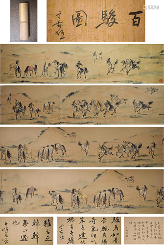 CHINESE PAINTING HUNDRED HORSES