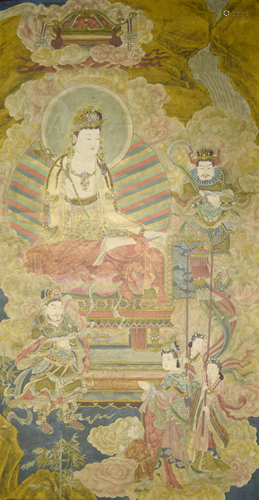 A CHINESE PAINTING OF GUANYIN