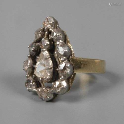 Bague historique avec diamants2e moitié du XIXe siècle, or j...