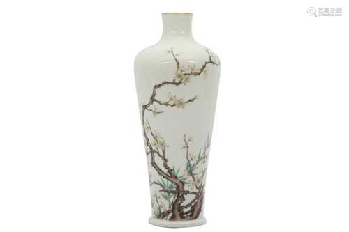 A CHINESE FAMILLE ROSE 'PRUNUS' VASE.