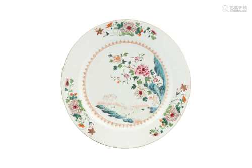 A CHINESE FAMILLE ROSE 'SHEEP' DISH.