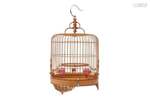 A CHINESE BAMBOO BIRDCAGE.