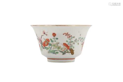 A CHINESE FAMILLE ROSE 'EROTIC' CUP.