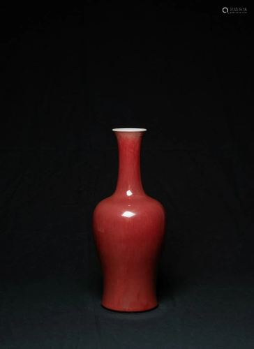 Late Qing /Republic - A Ox Blood Red Vase