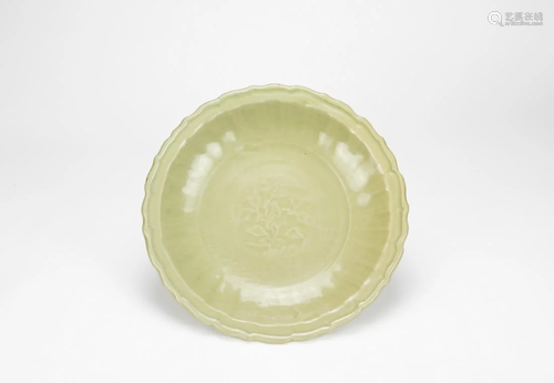 Ming - A Long Quan Celadon Mallow Shape Flower Pettern