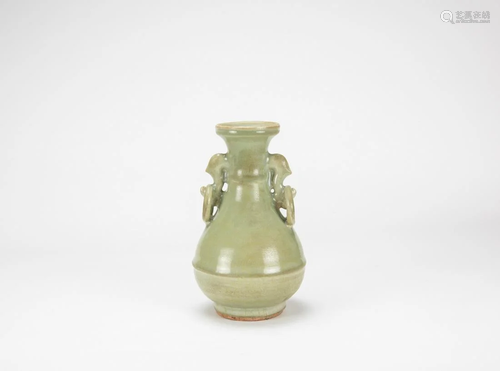 Ming - A Longquan Double Ring Handle Vase