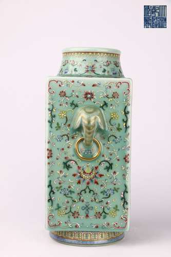 Enamel Cong-shaped Vase