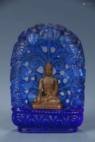 Coloured Glaze Portable Buddha
