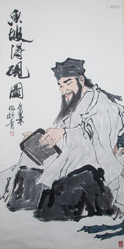 A CHINESE PAINTING 'DONGPO DE YAN TU' FENGTENG, …