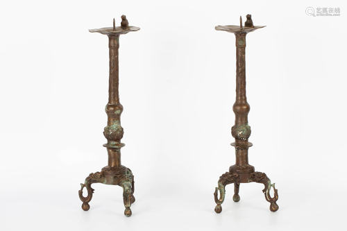 PAIR OF 20TH CENTURY CANDLESTICKS