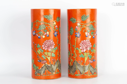 REPUBLIC OF CHINA 'HONG XIAN NIAN' PAIR OF PEN BARRELS