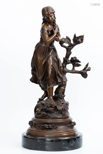 BRONZE FIGURE WITH SIGNATURE