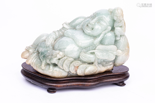 20TH CENTURY JADE BUDDHA STATUE -A