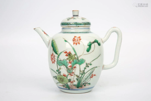 MID QING DYNASTY FAMILLE ROSE TEAPOT