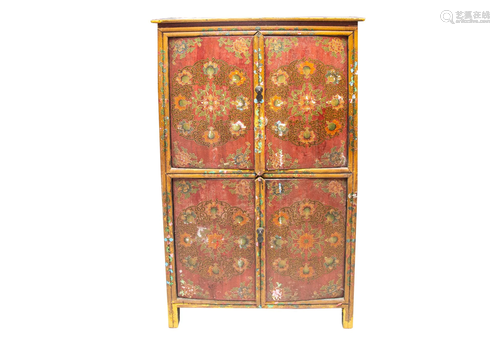 19TH CENTURY PAINTED TIBETAN FURNITURE