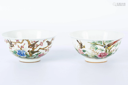 DA QING DAO GUANG YEAR' PAIR OF BOWLS WITH PHOENIX