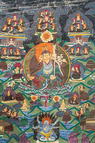 19TH CENTURY TIBETAN BUDDHISM THANGKA