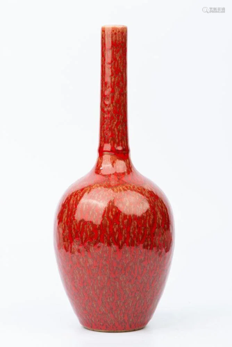 DA QING KANG XI' RED DECORATIVE BOTTLE