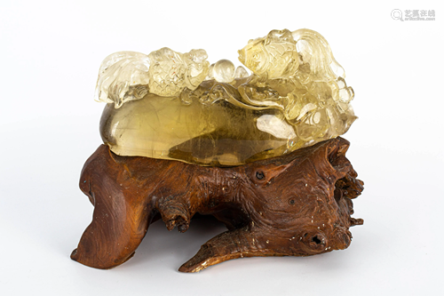 19th CENTURY NATURAL YELLOW CRYSTAL