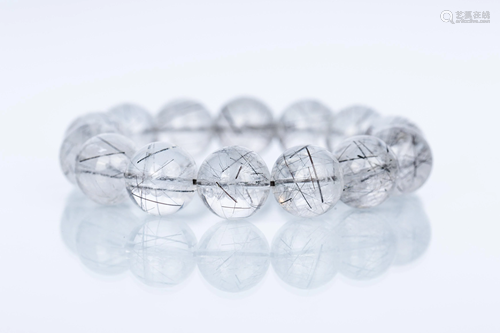 NATURAL SILVER HAIR CRYSTAL BRACELET