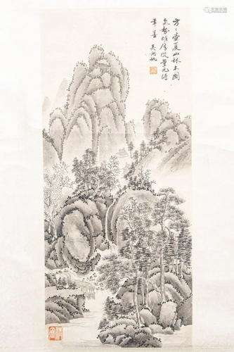 A CHINESE PAINTING BY WU HUFAN