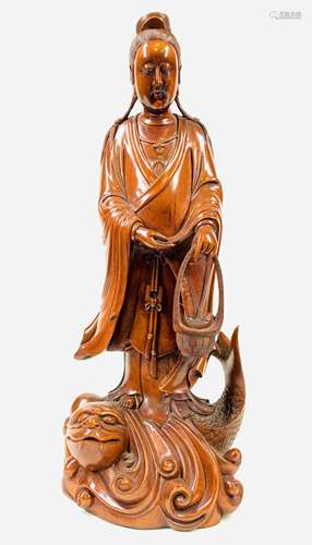 Boxwood Guanyin Statue