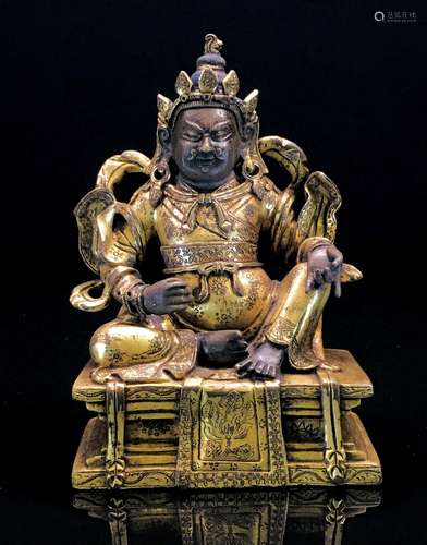 Gilt bronze statue of the Heavenly King