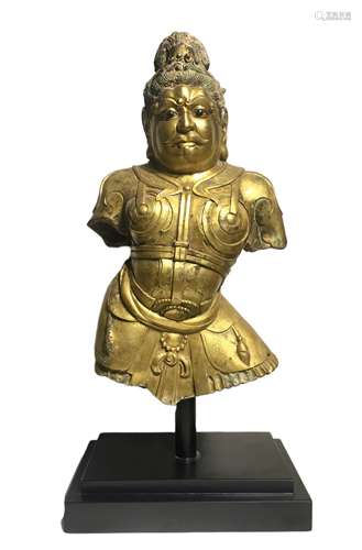 Gilt bronze statue of the Heavenly King