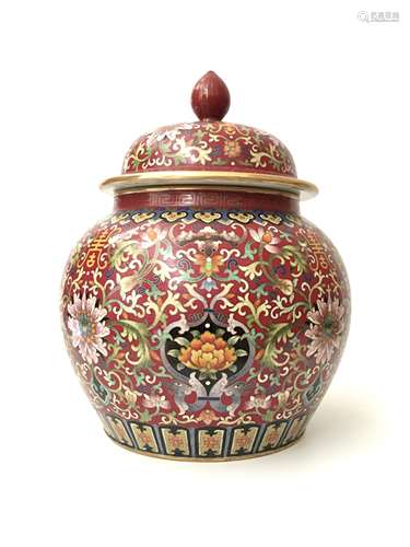 General jar in cloisonne enamel