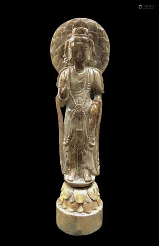 Backlit Image of Jade Bodhisattva