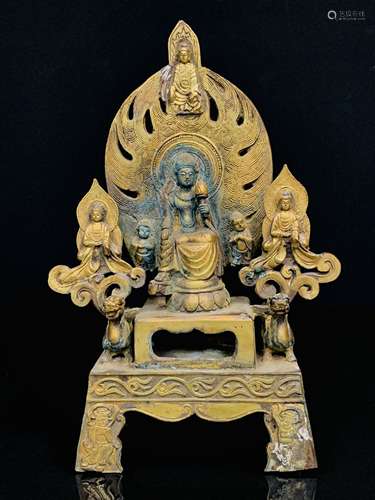 Gilt bronze Buddha statue