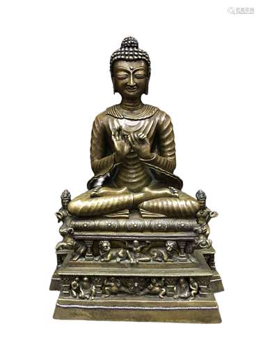 Alloy copper-coated silver burning lamp Buddha statue