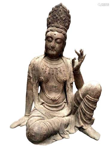 Wood Carved Statue of Guanyin Bodhisattva