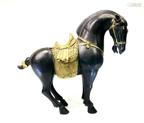 Gilt bronze horse