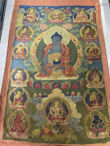 17th,Sakyamuni embroidery