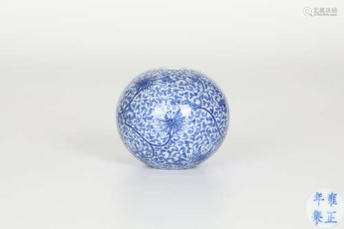 7TH Blue and white glaze washed