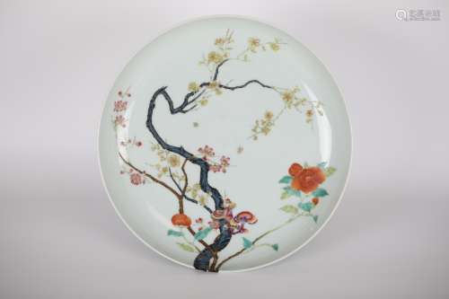17TH Pastel floral pattern plate