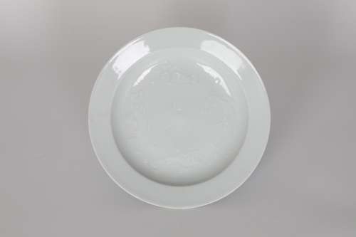 White porcelain carved plate