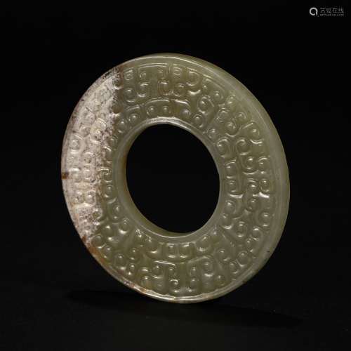 Hetian jade breast nail wall in Han dynasty