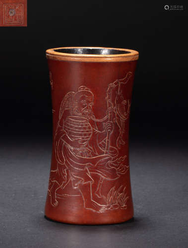 Spore Artifact Pen Holder in Qing Dynasty