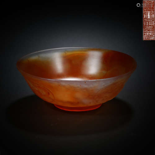 Animal Pattern Agate Bowl in Tang Dynasty