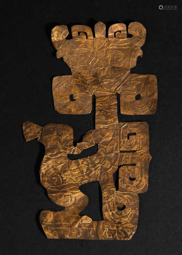 Gold made man and beast in Western Zhou Dynasty