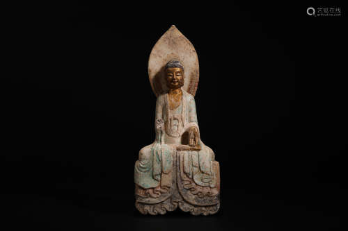 Stone statue of Sakyamuni in Han Dynasty