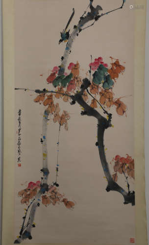 Chinese ink painting Zhao Shaohua flower drawing