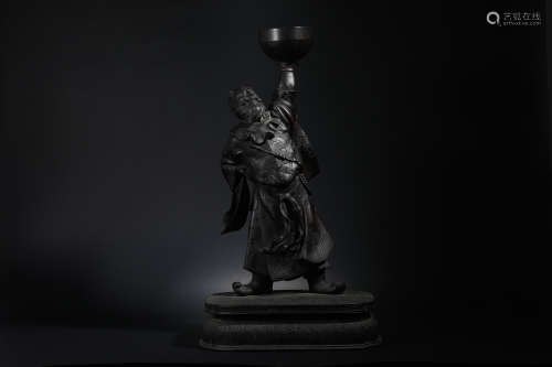 A bronze statue of Bodhidharma in the Qing Dynasty